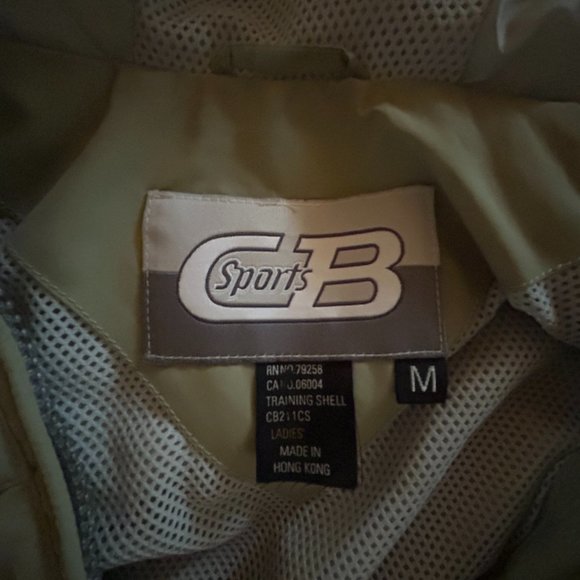 CB Sports Jacket Unisex Light Olive Green Windbreaker 100% Nylon NWOT - Picture 8 of 13
